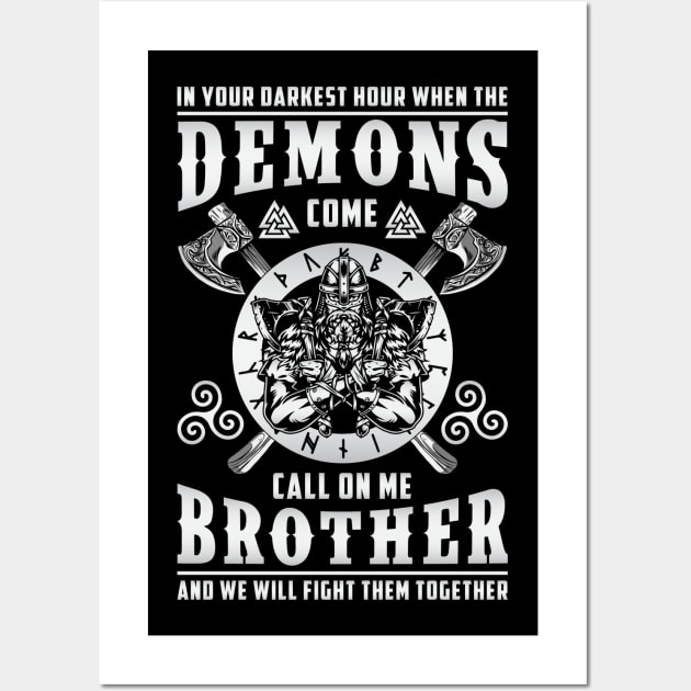 Demons Viking Valhalla Norse Wall Art by T-Shirt.CONCEPTS